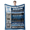 Godson Gifts From Godmother Godfather Godparents, God Son Gifts Blanket, First 1St Communion Baptism Gifts For Boys, Godson Conf