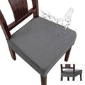 Genina Waterproof Seat Covers for Dining Room Chair Covers Waterproof Dining Chair Covers (4 PCS-Rear-Covered, Dark Gray)