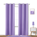 KOUFALL Lilac Purple Curtains 84 Inch Length for Girls Bedroom,2 Panels Set Room Darkening Blackout Kids Curtains for Toddler Pr