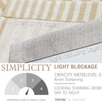 Jinchan Blackout Striped Valance Curtain Farmhouse Pinstripe Kitchen Window Valance For Living Room Bedroom 16 Inch Overlay Double Layer Window Valance Room Darkening 1 Panel Natural Beige