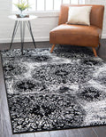 Unique Loom Sofia Collection Area Rug - Grand (4 1 x 6 1 Rectangle, Black/ Ivory)