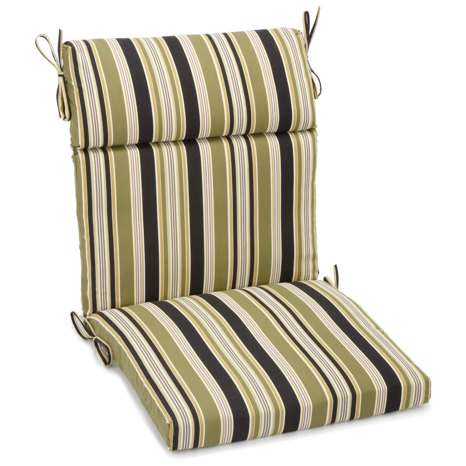 Blazing Needles Outdoor Seat/Back Chair Cushion, 22 x 45, Eastbay Onyx