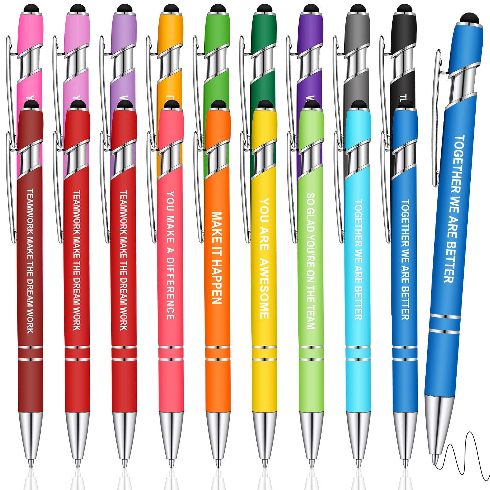 Supervitae Team Building And Employee Appreciation Pen Sets Motivational Ballpoint Gifts Metal Inspirational Pens Black Ink For