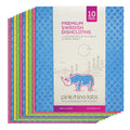 PINK RHINO LABS Swedish Dishcloths for Kitchen - Absorbent Kitchen Towels and Dishcloths Sets - Reusable Paper Towels - Dish Clo