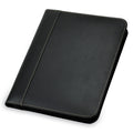 Samsill Contrast Stitch Leather Zippered Portfolio Folder/Business Portfolio For Men And Women, Resume/Document Organizer With W