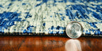 HomeRoots Decor 2'7' x 3'11' UV-Treated Polypropelene Grey/Denim Area Rug