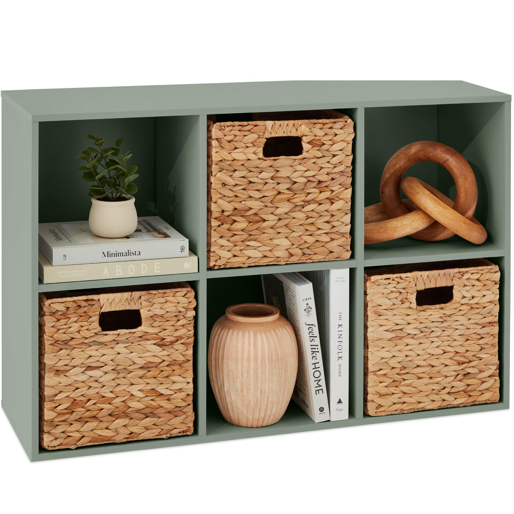 Best Choice Products 6-Cube Storage Organizer, 11in Shelf Opening, Bookcase, Display Shelf, Customizable w/ 3 Removable Back Pan