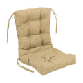 Blazing Needles Indoor/Outdoor Tufted Seat/Back Chair Cushion, 18 x 38, Sandstone