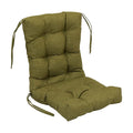 Blazing Needles Indoor/Outdoor Tufted Seat/Back Chair Cushion, 18 x 38, Avocado