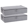 YheenLf Under Bed Storage Container,Grey,23.6x11.8x5.9 Inch,2 Pack