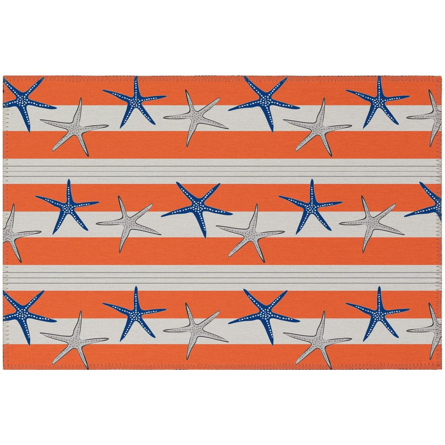 Seabreeze Sz12 Orange Coastal Rug Rectangle 8' X 10'