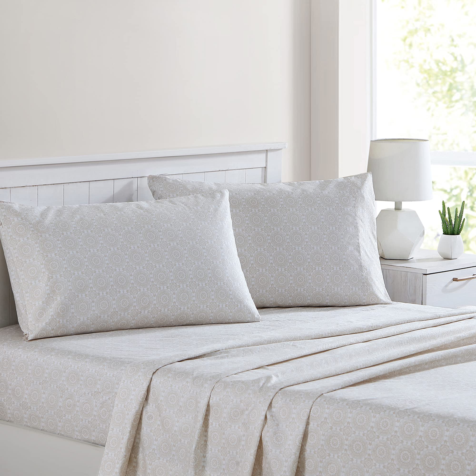 Modern Threads Printed 4-Piece Extra Soft Bedding Sheets & Pillowcase Set, Deep Pocket Up To 16 Inch Mattress Abella Queen