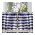 Achim Buffalo Check Tier Pair Curtain Set, 58 X 36 In, Light Filtering
