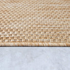 Solid Outdoor Rug For Patio Or Balcony Weatherproof Mottled Light-Brown Beige, Size: 5'3' X 7'3'
