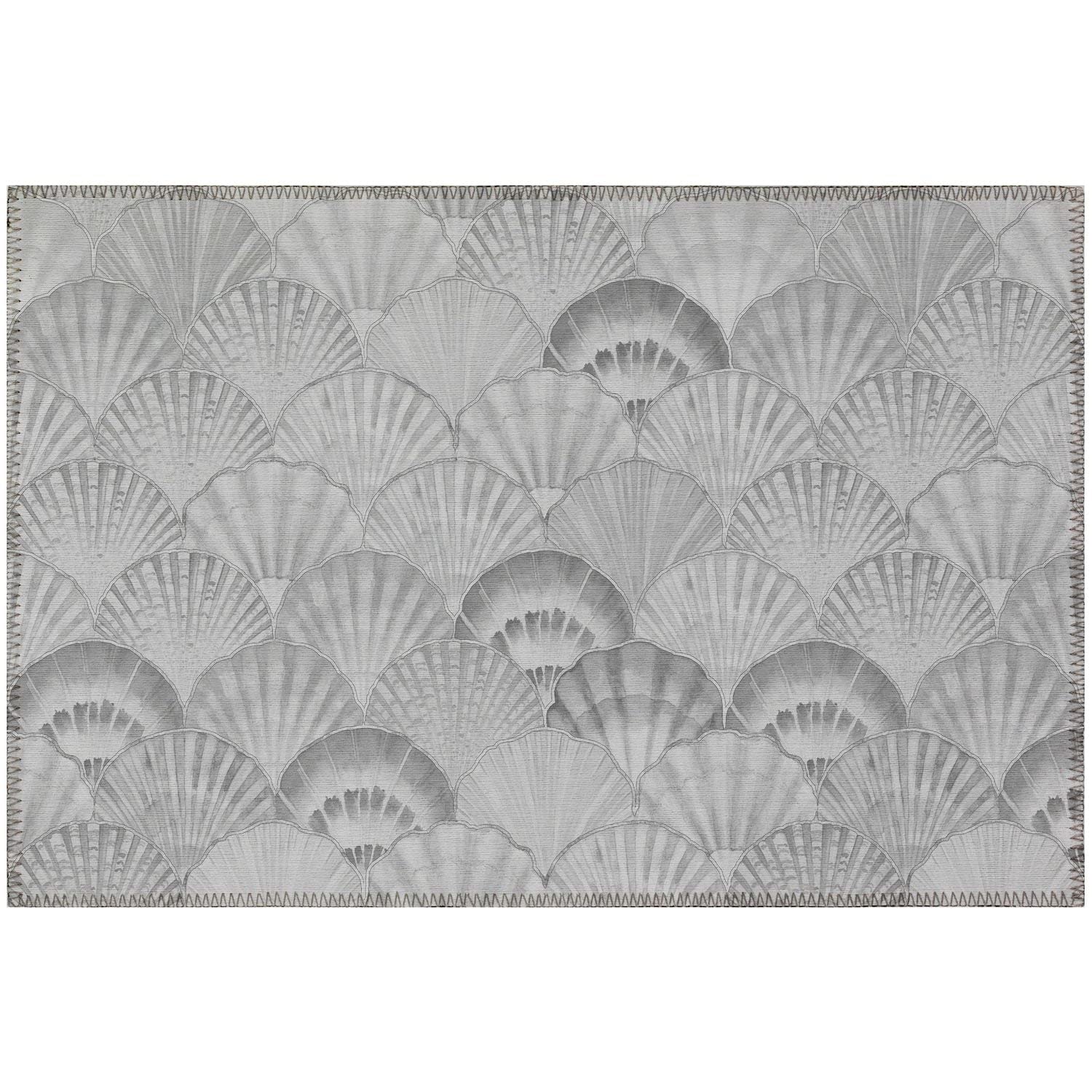 Seabreeze Sz2 Gray Coastal Rug Rectangle 5' X 7 ' 6"