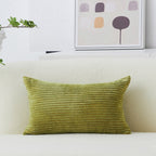 Home Brilliant Rectangle Pillow Cover 12X20 Striped Corduroy Solid Cushion Cover Throw Oblong Pillow Case For Sofa Kids Toddler,