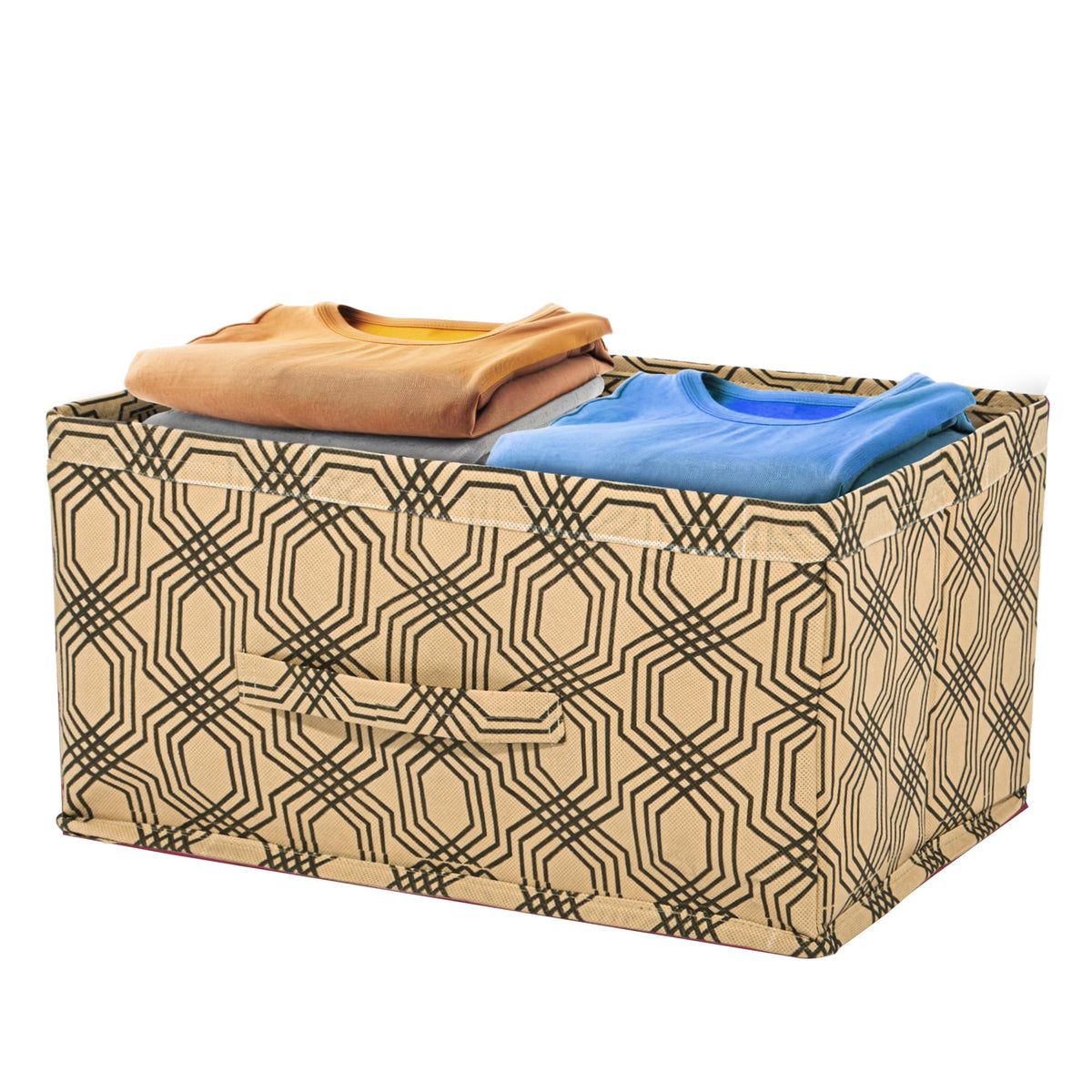 Kuber Industries NonWoven Foldable Boxes For Storage  Multipurpose Storage Organizer For Clothes | Wardrobe | Closet | Toys | 