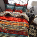 Dodou Boho Style Bedding Set Boho Duvet Cover Set Bohemian Bedding Set 3Psc (Queen)