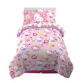 Franco Kids Bedding Super Soft Comforter And Sheet Set With Sham, 5 Piece Twin Size, Hello Kitty