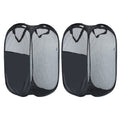 Nvatorfox 2 Pack Pop Up Storage and Laundry Hamper, Mesh Popup Laundry Hamper Portable, Durable Handles Collapsible for Storage 