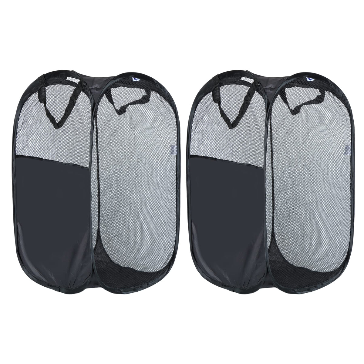 Nvatorfox 2 Pack Pop Up Storage and Laundry Hamper, Mesh Popup Laundry Hamper Portable, Durable Handles Collapsible for Storage 