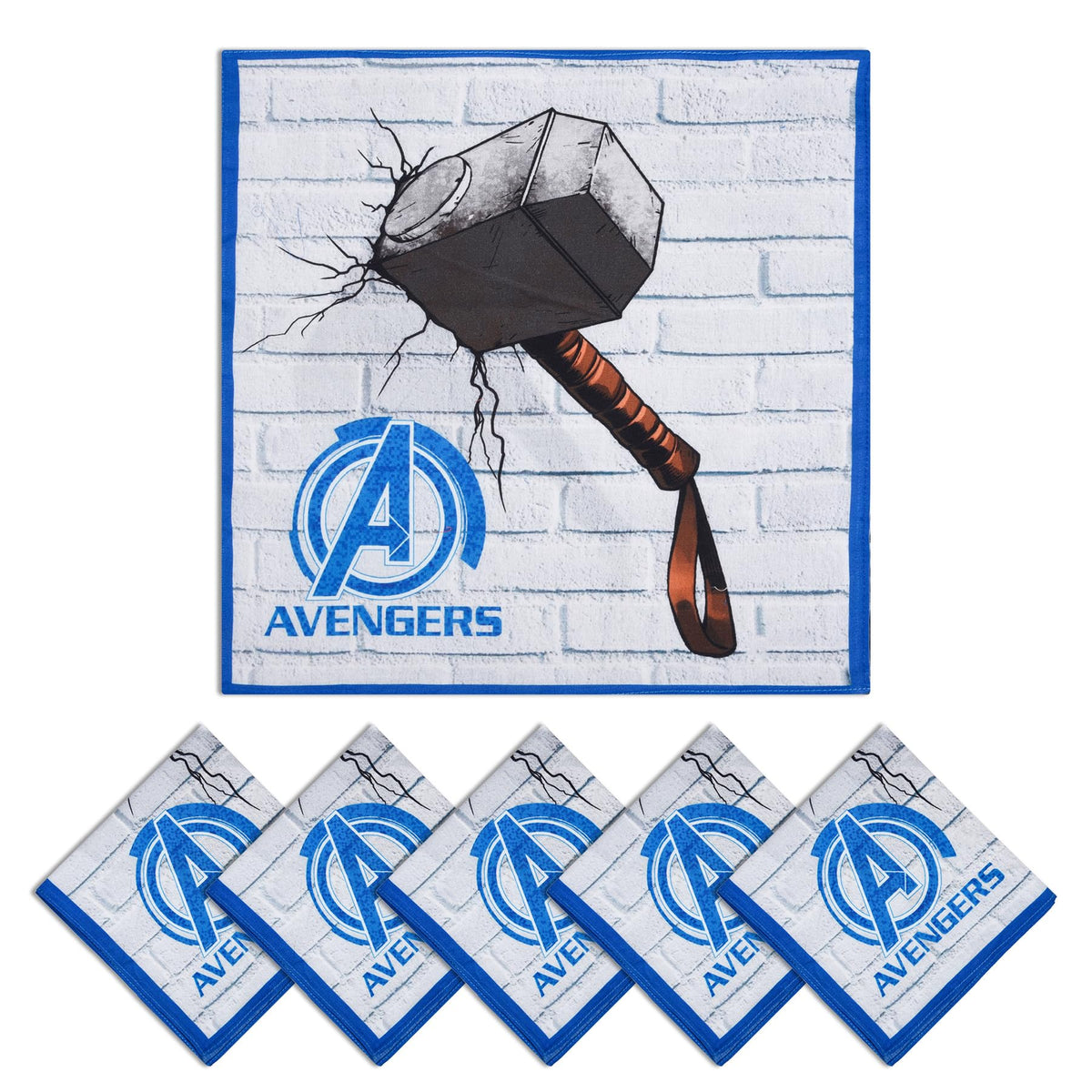 Heart Home Marvel Mjollnir Handkerchiefs | Cotton Handkerchiefs For Boys | Handkerchiefs For Girls | Rumal For Boys & Girls | Ha