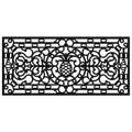 Calloway Mills 900083672 Pineapple Heritage Rubber Doormat, 3' X 6', Black