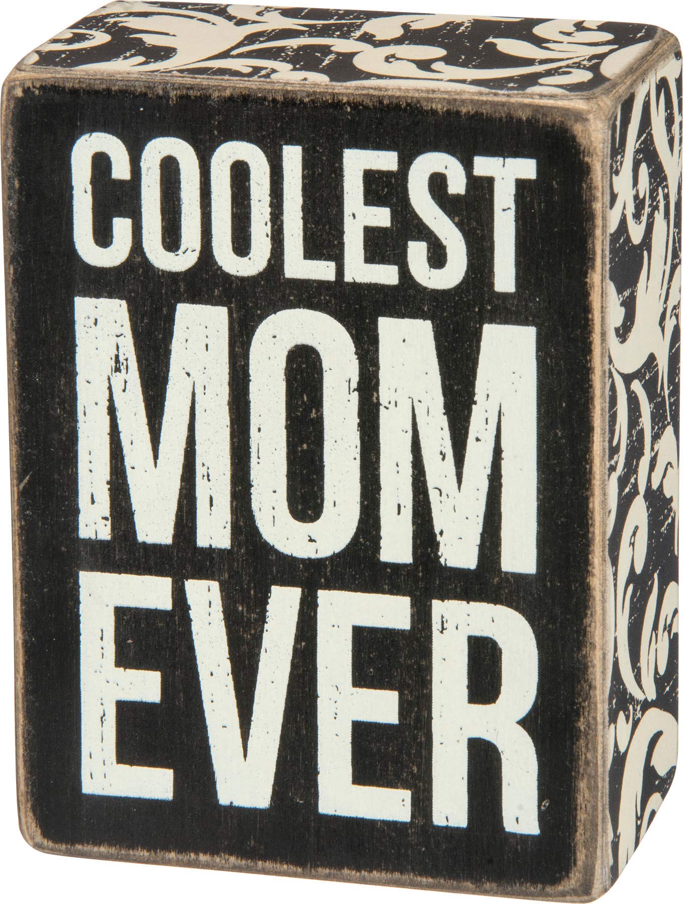 Primitives by Kathy 28497 Box Sign, Coolest Mom