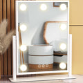 Vanity Mirror with Lights, Lighted Makeup Mirror Hollywood makeup Mirror with 9 Dimmable Bulbs and 3 Color Lighting Modes, Smart
