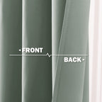 Nicetown Kitchen Tiers Curtain Farmhouse Window Decor Valance For Living Room Thermal Insulated Short Blackout Small Curtain For Bedroom, 29' W X 36' L, 2 Panels, Greyish Green