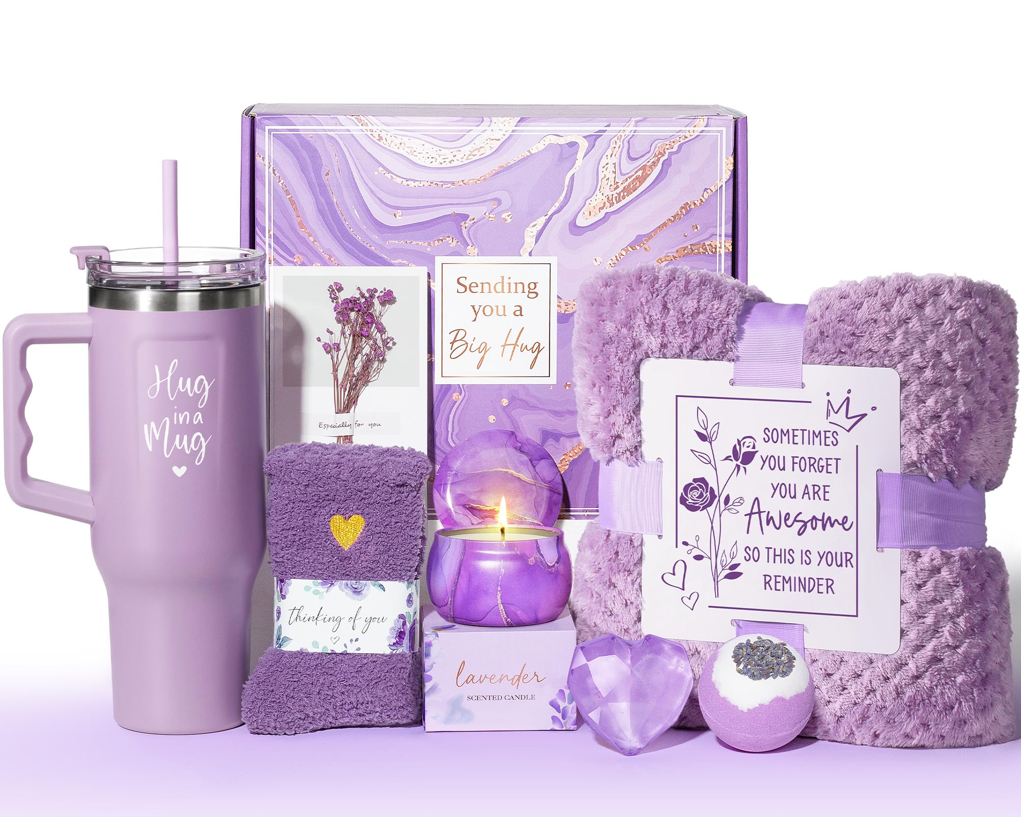 Birthday Gifts For Women Self Care Gifts Get Well Soon Gifts Lavender Relaxing Spa Gifts Care Package Unique Anniversary Gifts B