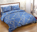 Tib Cotton Feel Polycotton King Size Bed Sheet With 2 Pillow Covers,90X100 Inches Multi Traingles