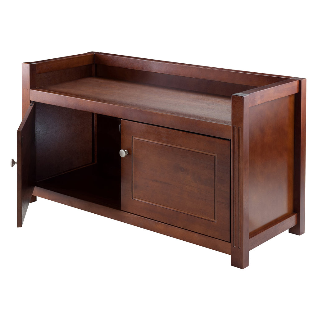 Winsome Wood Charleston Bench, Walnut