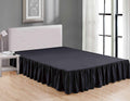 Funstersin Sheets & Beyond Wrap Around Solid Microfiber Luxury Hotel Quality Fabric Bedroom Gathered Ruffled Bedding Bed Skirt 1