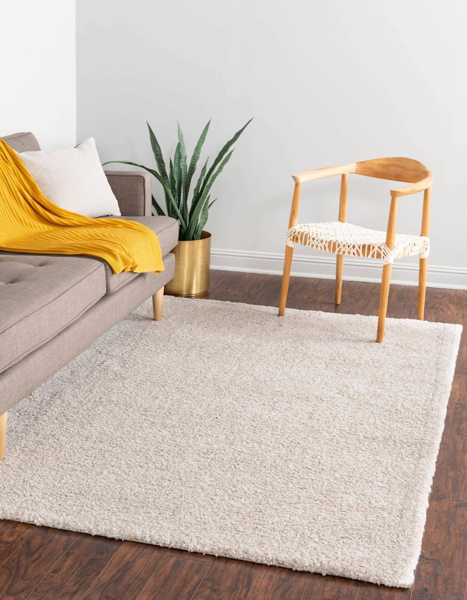 Unique Loom Solo Collection Area Rug - Calabasas (6 1 x 9 Rectangle, Ivory)