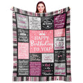 Ivivis Birthday Gifts For Women Girls Throw Blanket 60'X50', Happy Birthday Decorations For Women, Gifts For Women Birthday Un