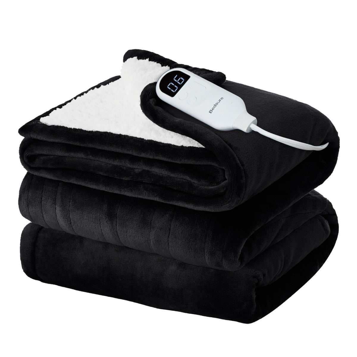 Bedsure Electric Blanket Twin - Soft Flannel Heated Blanket, Heating Blanket With 10 Time Settings, 6 Heat Settings, And 8 Hrs T