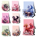 Wxiben Dragon Flower Bookmark - 8 Pcs Fantastic Book Marks Magnets Dragon Floral Leaf Magnetic Bookmarks Cool Animal Bookmark Pa