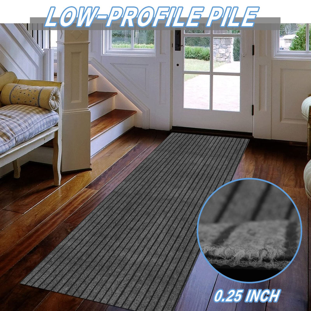 Freadem Runner Rugs 2' X 30' Indoor Outdoor Carpet Runner, Area Rugs With Anti-Slip Rubber Backing For Aisle Hallway Balcony Gar