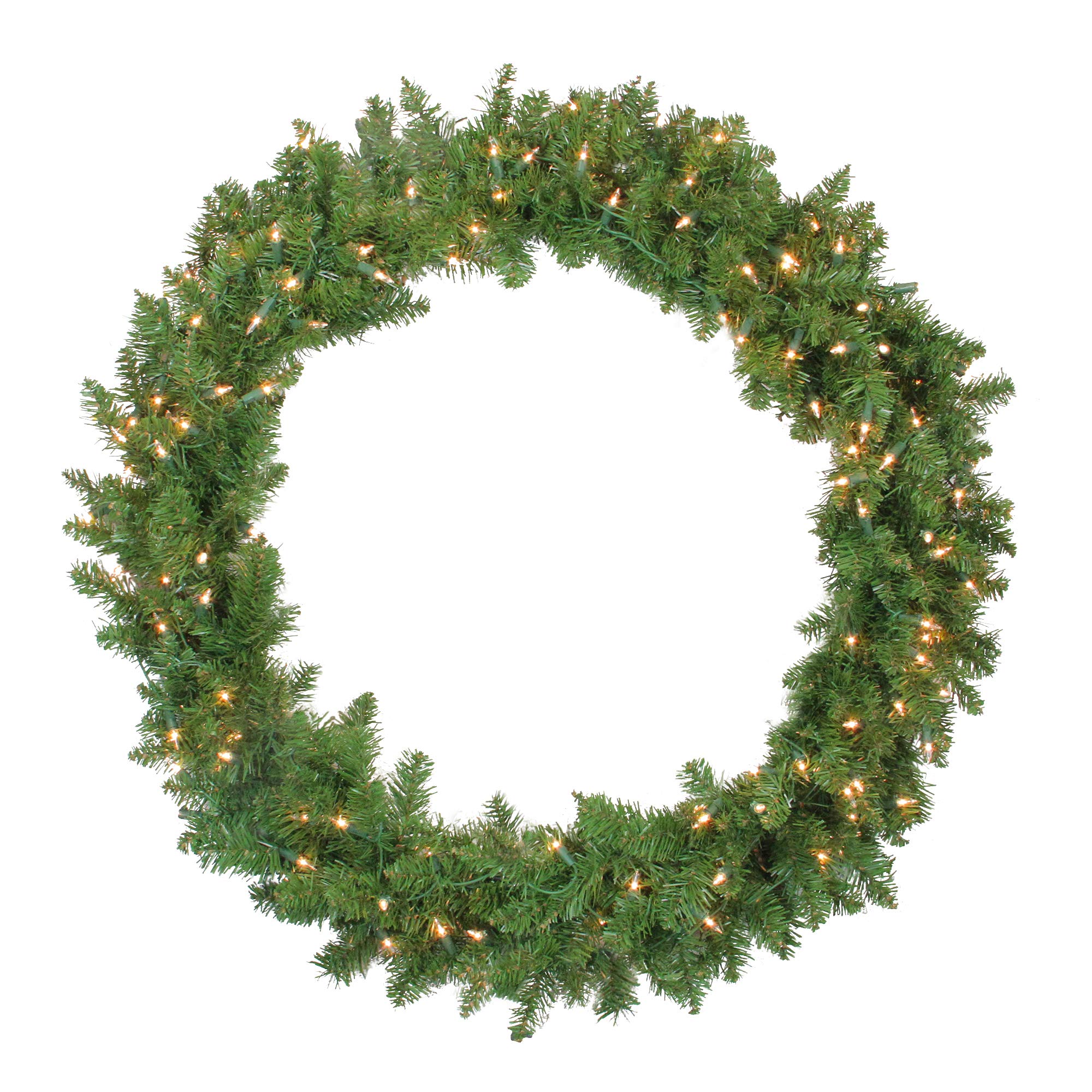 NORTHLIGHT Z84668 36 Pre-Lit Northern Pine Artificial Christmas Wreath-Clear Lights