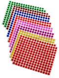 Royal Green Dot Stickers Assorted Colors Label - 2688 Pack,  Inch Circle Coding Sticker Dots - Round Coding Label Small Circle S