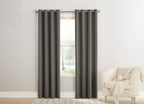Sun Zero Barrow 2-Pack Energy Saving Grommet Curtain Panel Pair, 54'' X 108, Steel Gray