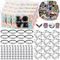 Yeyeplum 190 Pcs Volleyball Party Favors Volleyball Team Gifts for Women Include Goodie Makeup Bags Bracelet Hair Bands Hair Tie