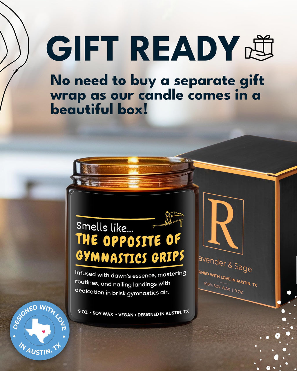 Funny Gymnastics Candle, Gymnastic Gifts, Gymnast Gift Ideas For Boys And Girls, Gymnastics Coach Gifts For Women, Gymnast Gifts