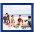 ArtToFrames 15x18 Inch Blue Picture Frame, This 1.00 Inch Custom Wood Poster Frame is Blue - Comes with Foam Backing 3/16 inch a