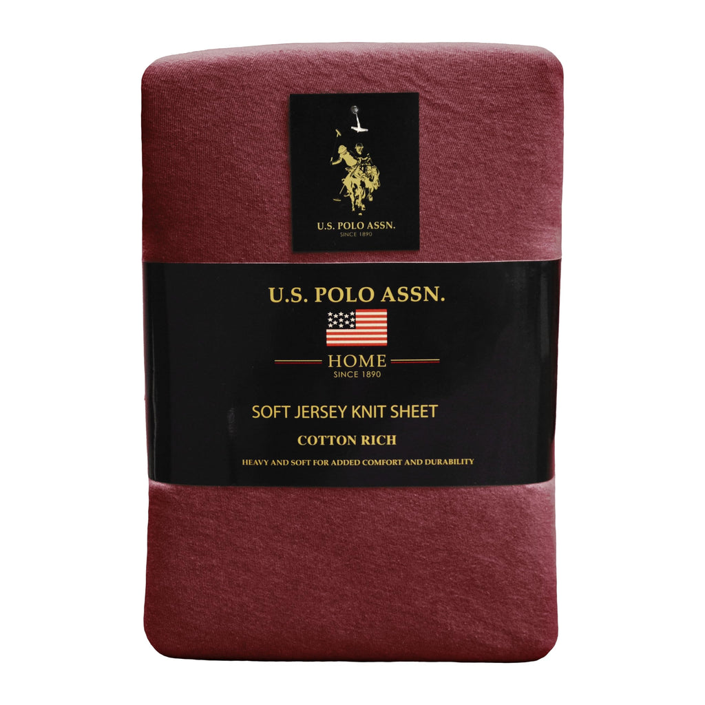 U.S. Polo Assn. All Season, Soft And Cozy T-Shirt Material, 1800 Thread Count 4-Piece Cotton Rich Jersey Sheet Set