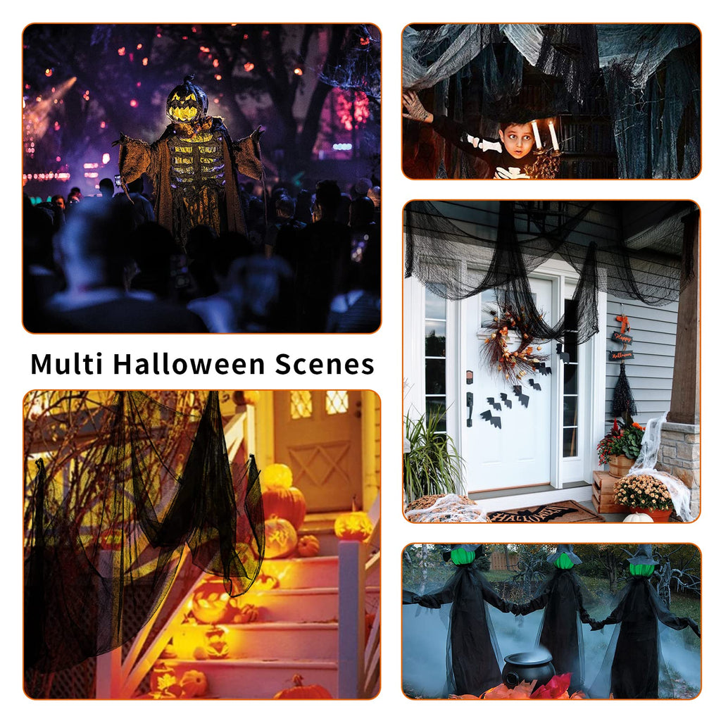 590' X 30' Halloween Creepy Cloth Spooky Halloween Decorations Indoor Outdoor Haunted House Party Decor Supplies Backdrops For