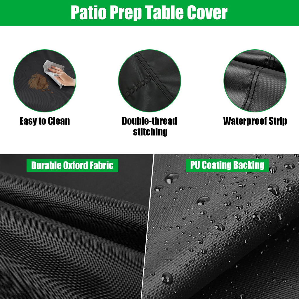 Jungda Outdoor Prep Table Cover,24 Inch Waterproof Stainless Steel Prep Cart Table Cover,Patio Kitchen Grill Bbq Food Prep Table Cover - 24 X 12 X 34 Inch