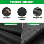 Jungda Outdoor Prep Table Cover,24 Inch Waterproof Stainless Steel Prep Cart Table Cover,Patio Kitchen Grill Bbq Food Prep Table Cover - 24 X 12 X 34 Inch