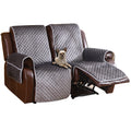 LUFEIJIASHI Non Slip Recliner Couch Covers for 2 Cushion Couch Sofa Reclining, Waterproof Recliner Sofa Covers 2 Seat, Velvet Re